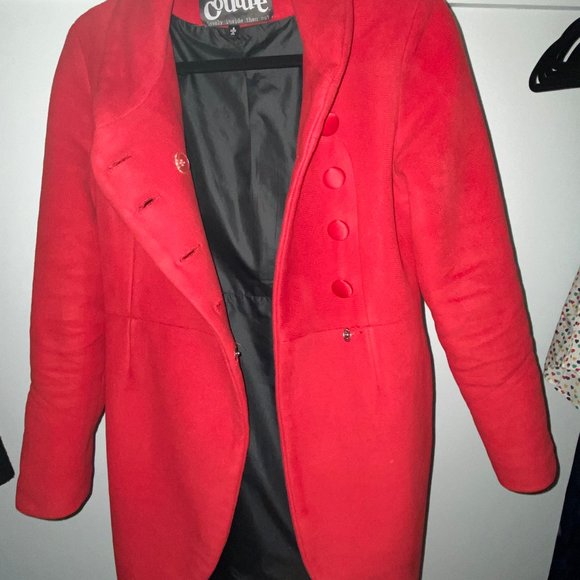 Cherry Red Vaute Couture Coat-Warm, Cute and Bold - Picture 3 of 5
